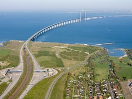 Luft foto af Øresundbroen
