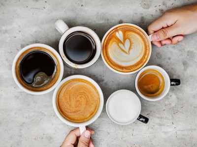 Kaffekrus fyldt med forskellige sorter kaffe | Coor